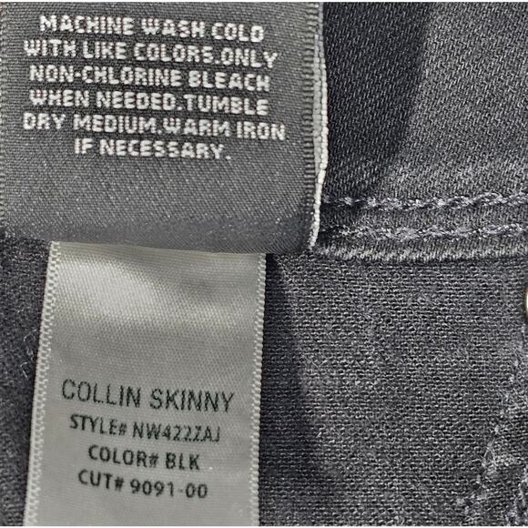 Hudson Jeans Collin Skinny Black Denim Flap Pockets Women's Size 27 - Picture 10 of 10